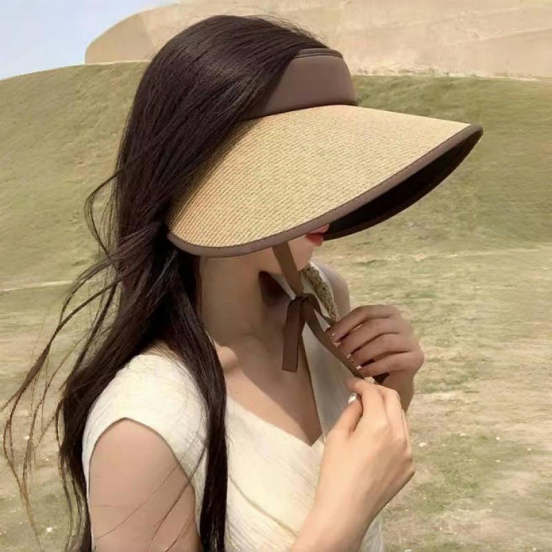 Chapeau de soleil d'été à large bord pour cyclisme, UPF50+, avec protection faciale