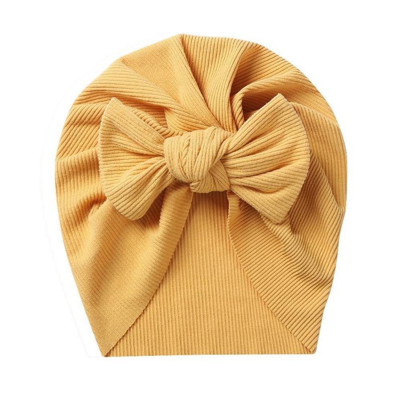 

F20 new square bow baby threaded cotton pullover hat children s Indian hat spring and autumn baby hat