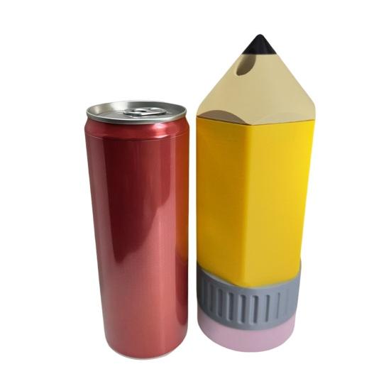 Novelty Pencil Can Holder, Insulated Sleeve for 12oz Beverage, Funny Drink Cooler for BBQ Party, Gift for Teacher Men