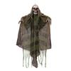 Decorazioni fantasma da appendere per Halloween Decorazione animatronica, Falciatore attivato dal suono con LED Mani di morto realistiche Occhi luminosi