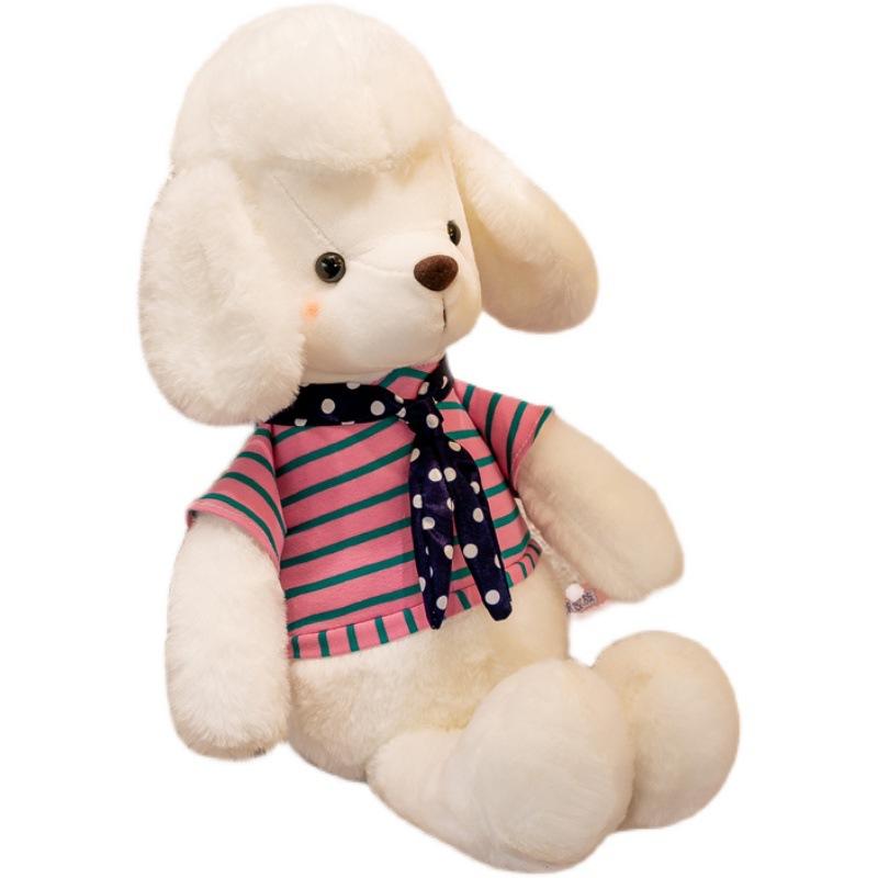 White Poodle Dog Cute Teddy Puppy Plush Toy Cute Pet Dog Doll Catching Machine Doll