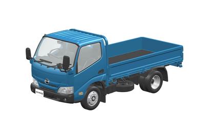 Aoshima Bunka Kyozai Rakupla Snap Kit Hino Dutro Flatbed Scale Plastic Plastic Model Kit (AOSHIMA) No. 23-BE (Blue) 1/32 Pre-Colored