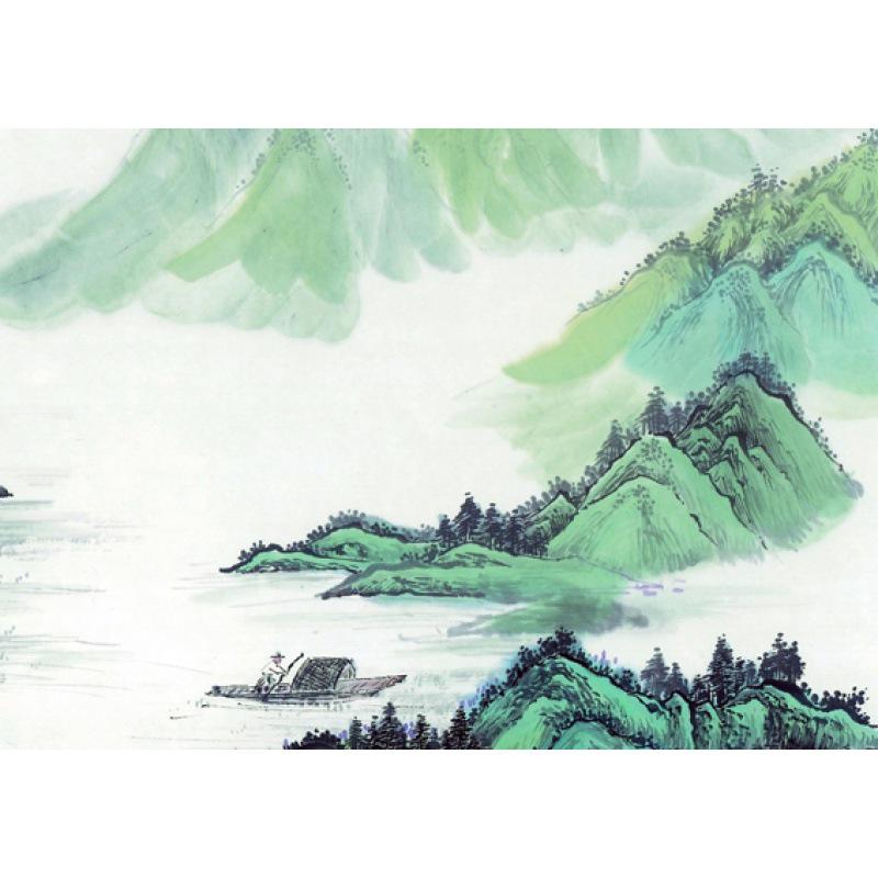 

Chinese Landscape Art Poster with Kraft Paper Frame, Wall Hanging Decor, and Mural Painting White card paper (non-adhesive) 30*42 cm