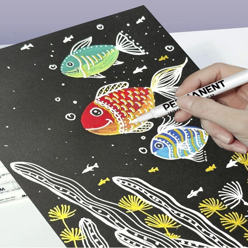 3/6Pcs Oil-Based Paint Marker Waterproof Highlight Marker Art Writing Paint Pens  DIY Painting