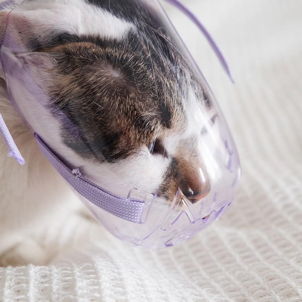 Breathable Cat Muzzle Mask Adjustable Pet Grooming Mask Kitten Mouth Cover  Prevent Biting