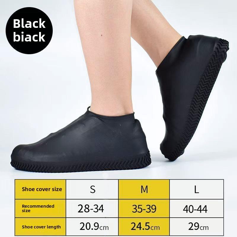 Waterproof Shoe Covers, Anti-slip Rain Shoe Covers, Thickened Latex Wear-resistant Outdoor Rainproof Silicone Rain Shoe Covers