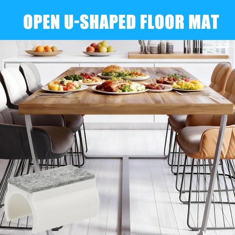 Durability Felted and Plastic Leg Pad U Shaped with Various Furniture Types for Easyly Installation Noise Without