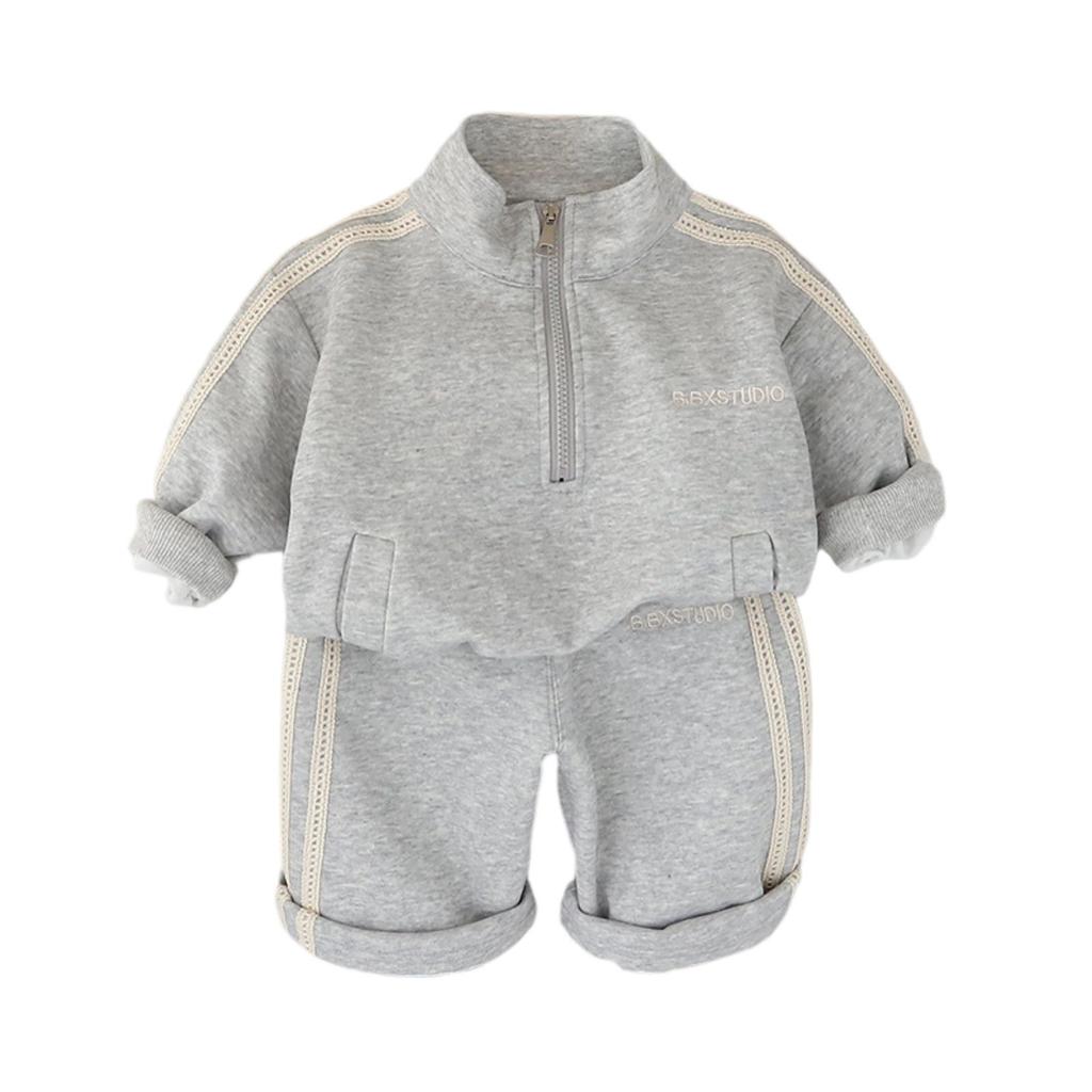 Kids Casual Long-Sleeve Set, Comfortable Daily Wear Outfits