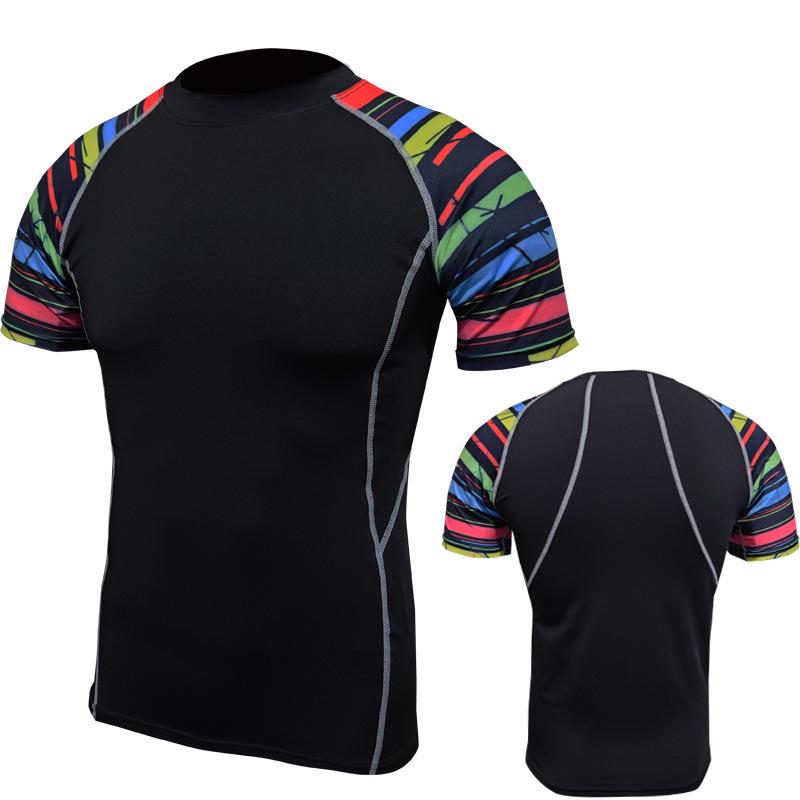 Мужская быстросохнущая дышащая компрессионная спортивная футболка S