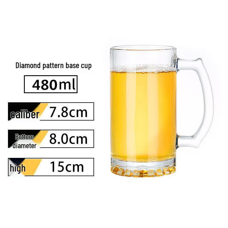 Large Pineapple Glass Beer Mug
