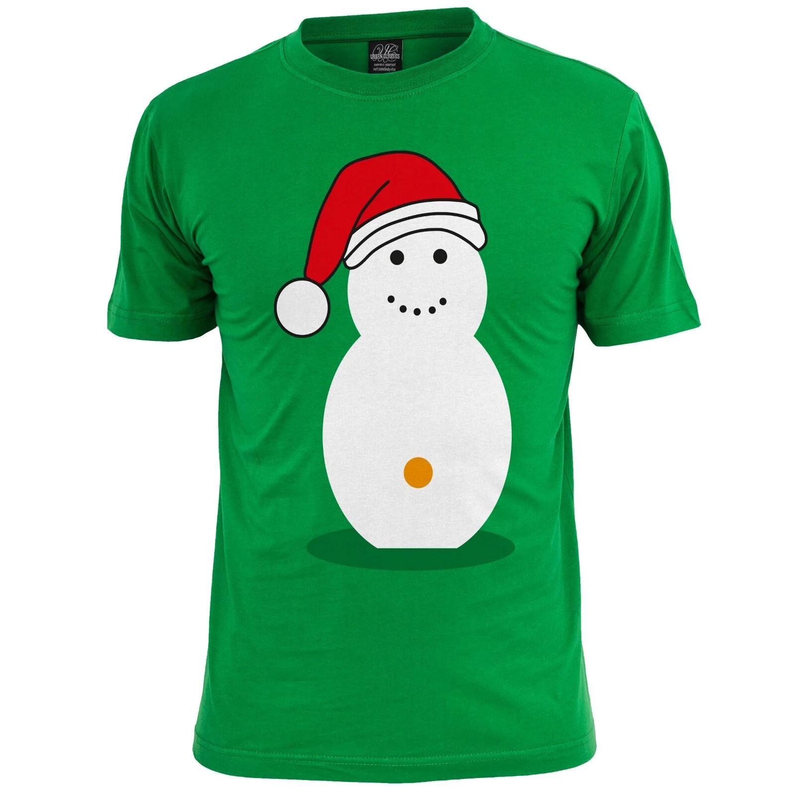 Мужская Грубая Снеговик Смешная Рождественская Футболка Рождество Санта Noel S