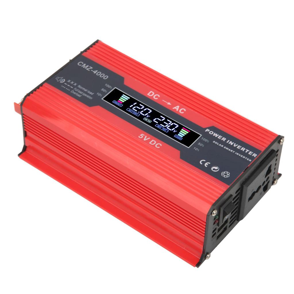 300W Modifiye Sinüs Dalgalı İnvertör Çift USB Portu 4.2A Hızlı Şarj Renkli Dijital Ekranlı Araç Güç İnvertörü 12V -