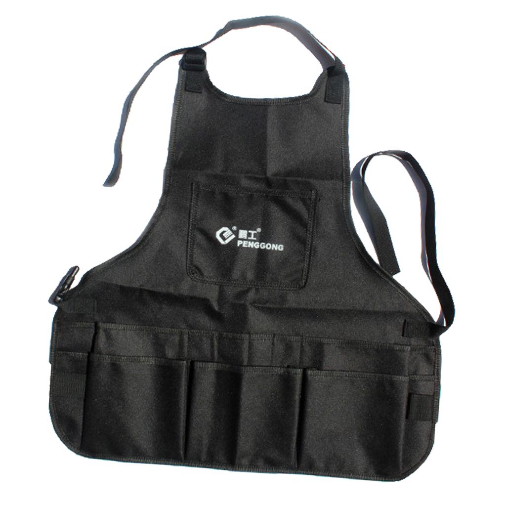 4 Colors Multifunction Auto Repair Work Bags Construction Aprons Black