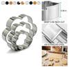 ABKS-Metal Biscuit Cutter Stainless Steel Cookie Cutters Set Heart, Flower Round,Star Shape Molds