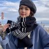 Autumn/Winter Korean Houndstooth Knit Snood: Thick Warm Versatile Scarf/Shawl