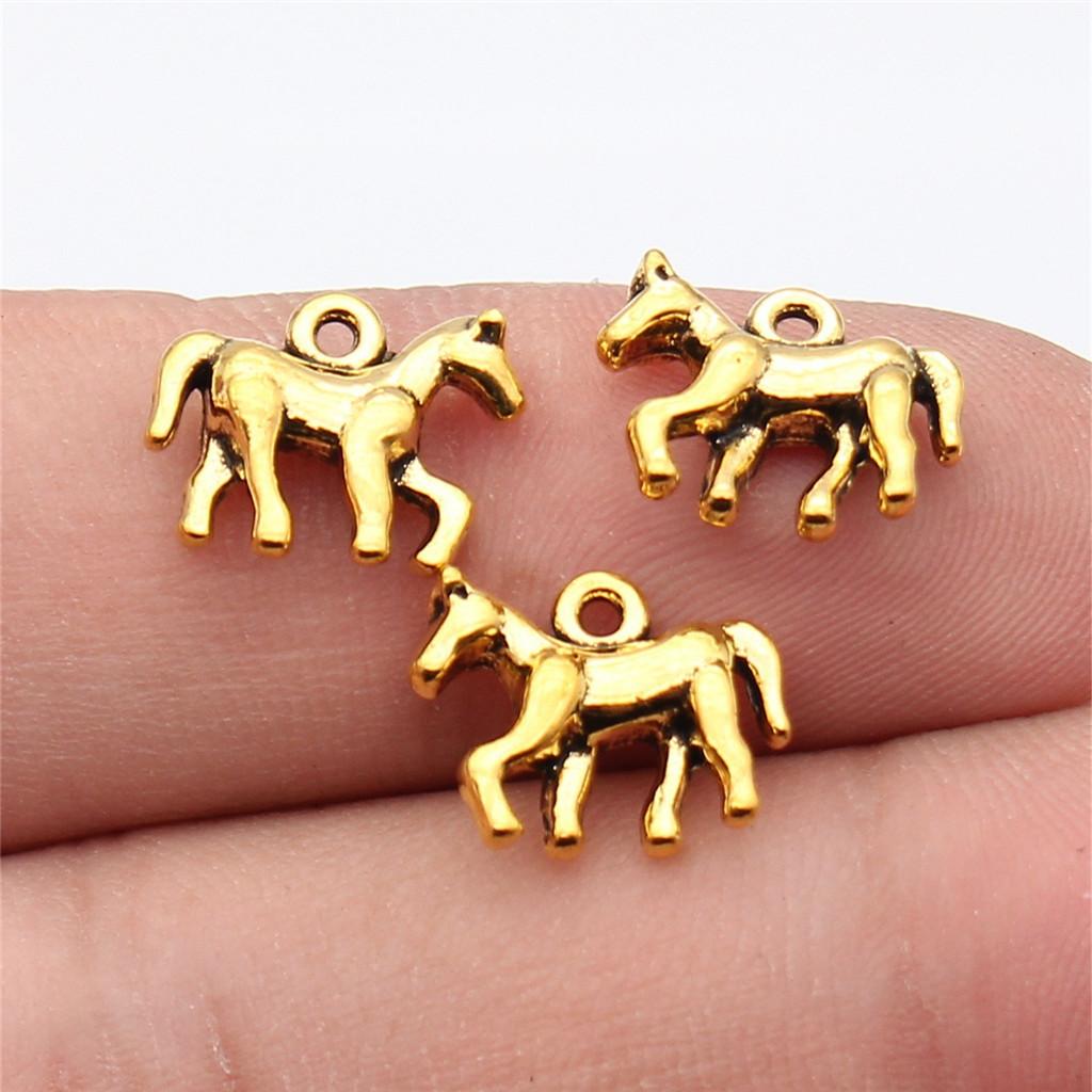 Cavallo Pegaso Creatura Mitica Ciondolo Bronzo Antico Lega di Zinco Materiali per Gioielli Pendenti per Collane