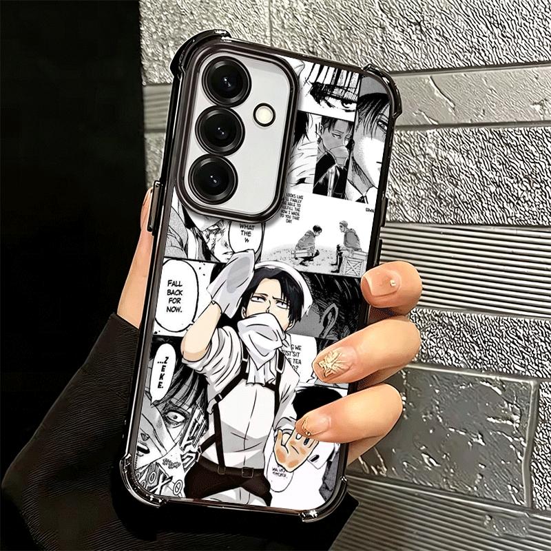 A-Attack On T-Titan Anime Plating Phone Case For Samsung A17 A07 A37 A57 A16 A56 A15 A55 A14 A54 A13 A53 A26 A36 A25 A35 A24 A34
