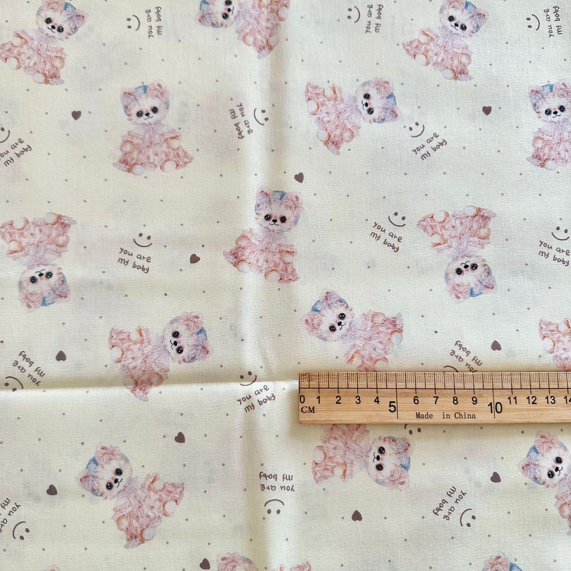 

100% Cotton Digital Print Fabric: Cat, Puppy, and Floral Designs for Women s, Children s, Family Wear, and Loungewear DIY. 95 cm