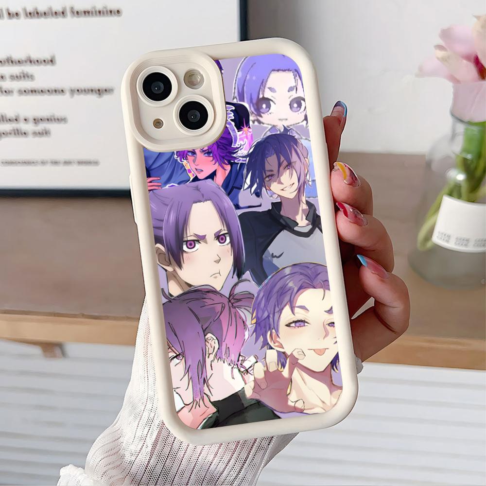 Blue Lock Reo Mikage Thicken TPU Mobile Phone Case for iPhone 17 16 15 14 13 12 11 Air Pro Max Plus Colorful Cover