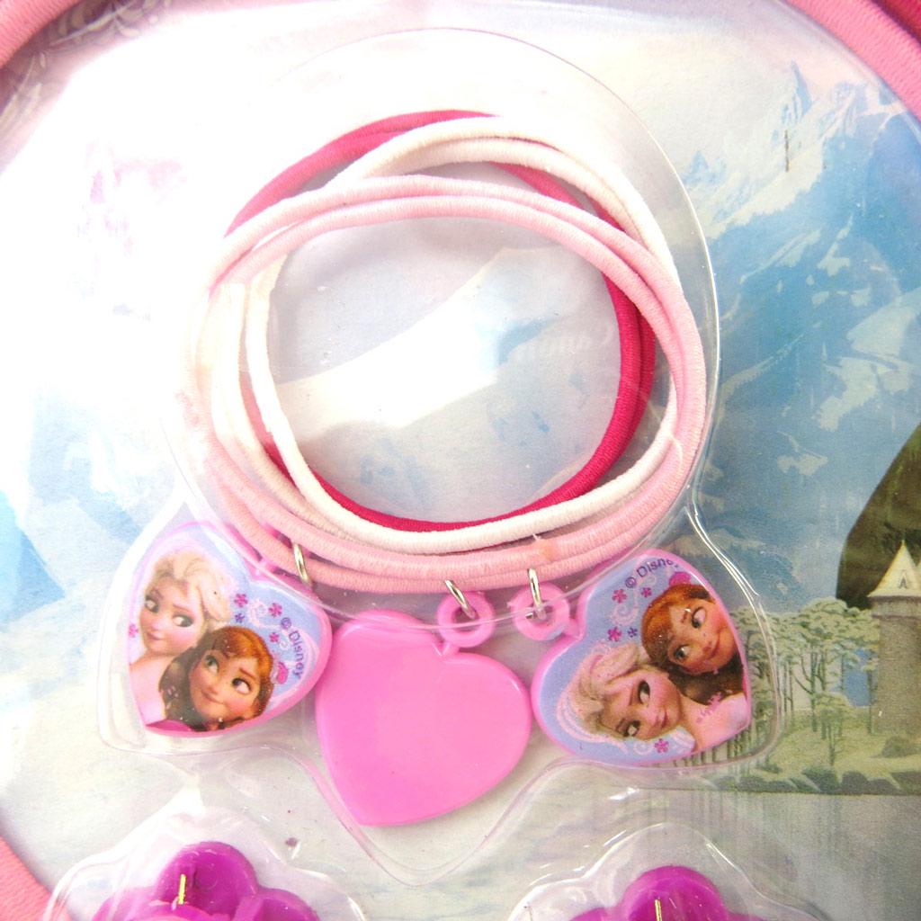 Reine des Neiges [M5956] - Set accessoires cheveux 'Frozen - Reine des Neiges' rose (10 pièces)