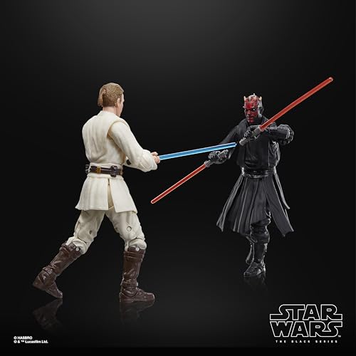 Star Wars Black Series Qui-Gon Jinn, Darth Maul, and Obi-Wan Kenobi Star Wars: The Phantom Menace 6-inch Action Figures
