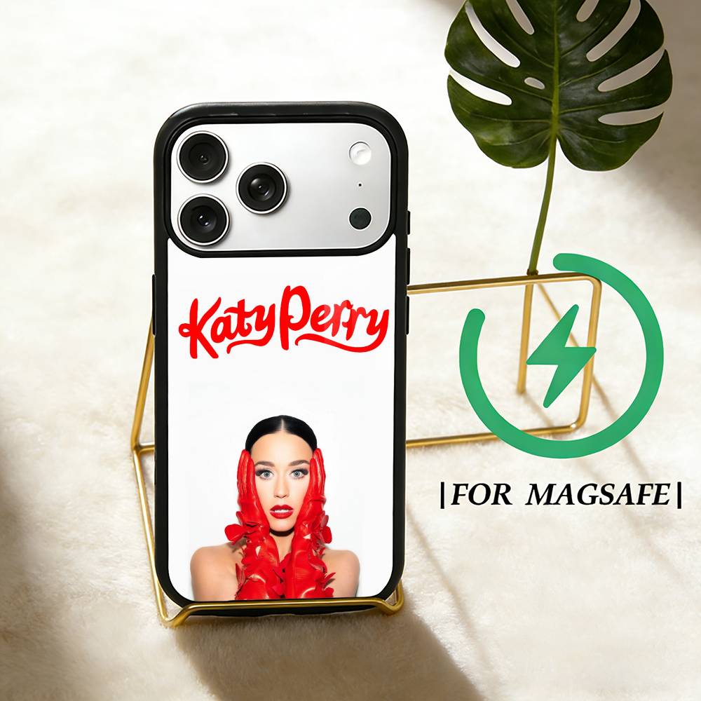 Singer K-Katy Perry Phone Case For iPhone 17 16 15 14 13 12 Pro Max Plus for Magsafe Mirror Wireless Magnetic Cover