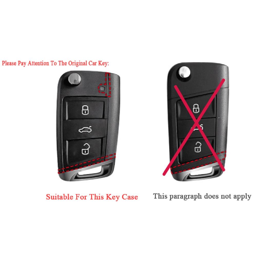 Carbon Fiber Car Key Case Cover For Vw Volkswagen Polo Golf4 Mk7 Golf7 T5 Skoda Octavia A5 A7 Leon Ibiza Ateca Kodiaq