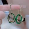 Unique, Niche, Green, Geometric, Exaggerated Earrings, High-end, Irregular, Personalized Earrings, Female Design, Temperament, Earrings