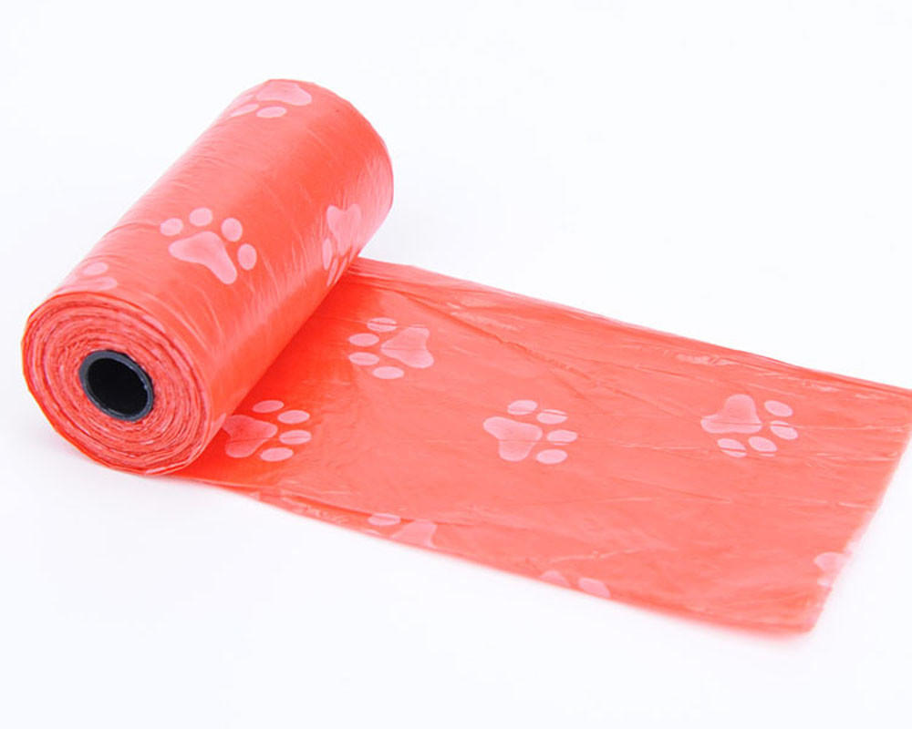 Pet Waste Bags with Paw Print Design Leakproof Durable Rolls for Dog and Cat Cleanup Multipack for Home or Outdoor Use