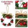 Vintage Christmas Bell Wreath Ornament Iron Wall Hanging Ornament Bell Door Hanging  Festival Party