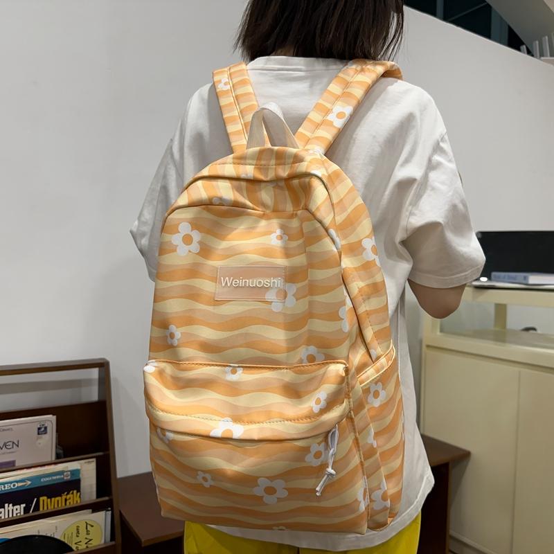 Студенческая школьная сумка с цветочным принтом — фото 6