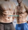 Men's Ice Silk Breathable Boxer Briefs: Antibacterial, Lightweight, Striped Summer Underwear.