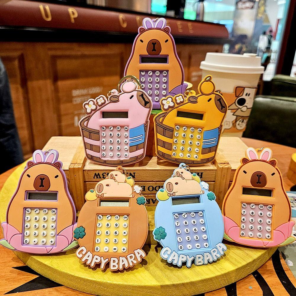 

Cartoon Kapybara Calculator Kapybara Keychain Pendant New Key Chain E
