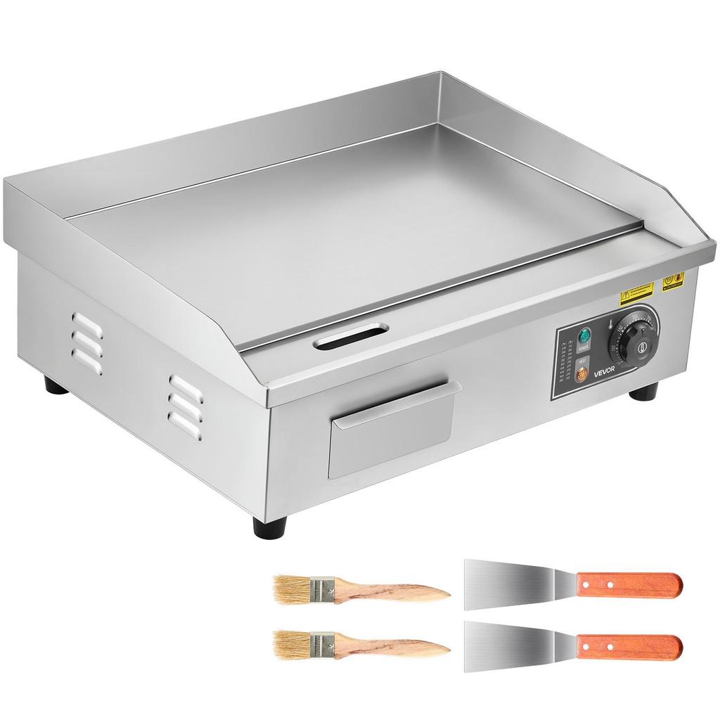 VEVOR Commercial Electric Griddle, 535 x 300 mm, 3200W, 50-300 degrees C Adjustable Temp Control
