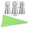 3pcs Silicone Kitchen Accessories Icing Piping Cream Pastry Bag + 3 Stainless Steel Nozzle Set DIY Cake Decorating Tips Set Tool