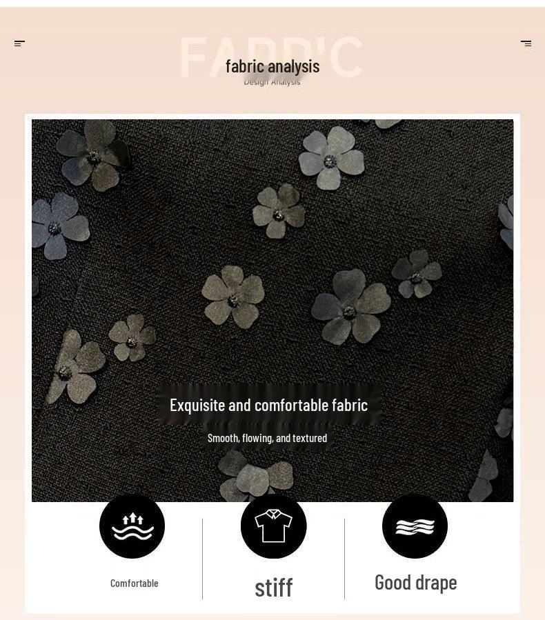 Autumn Black Socialite Style Two-Piece Petal Dress: Chic & Fashionable High-End Short Set