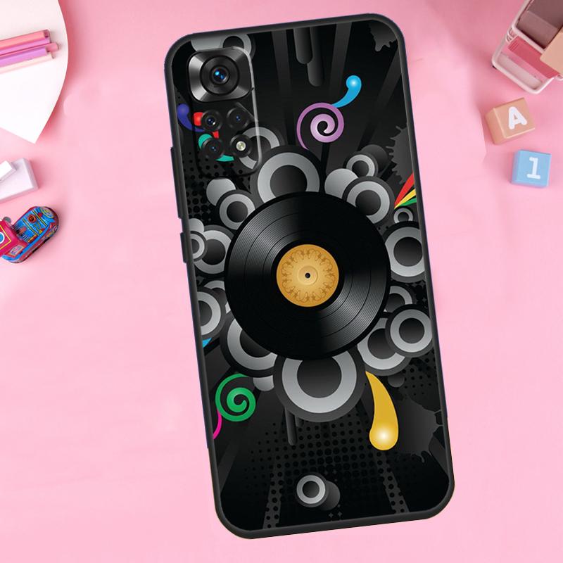 Vinyl DJ Record Art For Xiaomi Redmi Note 13 14 9 10 11 12 15 Pro Plus Phone Case For Redmi 15 C 14C 10C 12C 13C