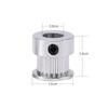 2pcs Aluminum Alloy Timing Pulley Wheel Synchronous Belt Pulley 20 Teeth 6mm Width 2GT Timing Belt with Bearings for 3D Printer