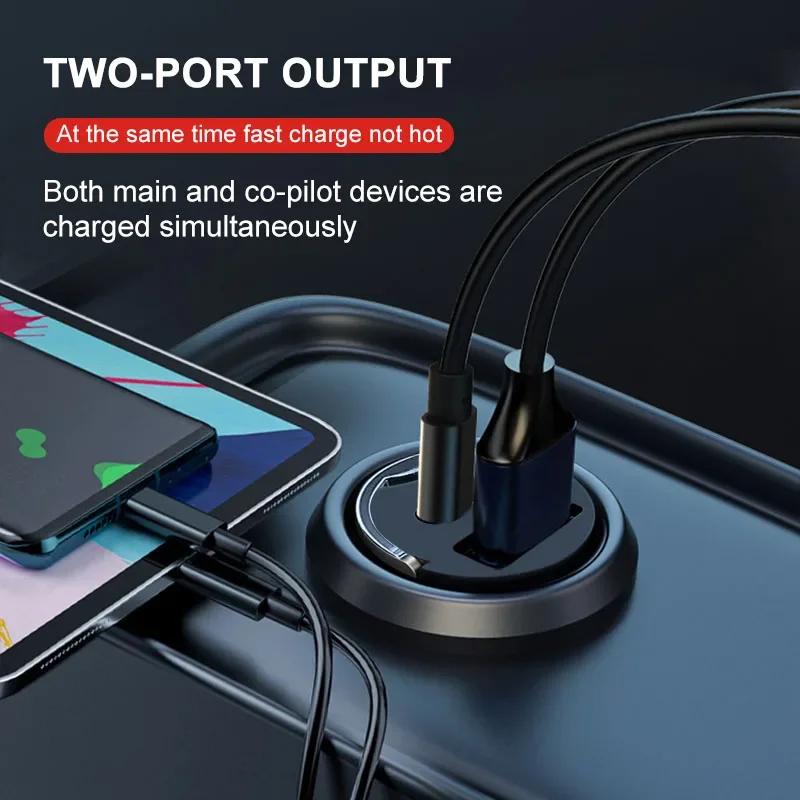 Micro Car Quick Charger Vehicle Cigarette Lighter Convert Plug Car Accessories For TRD Toyota C-hr Prado Rav4 Yaris Hilux Prius