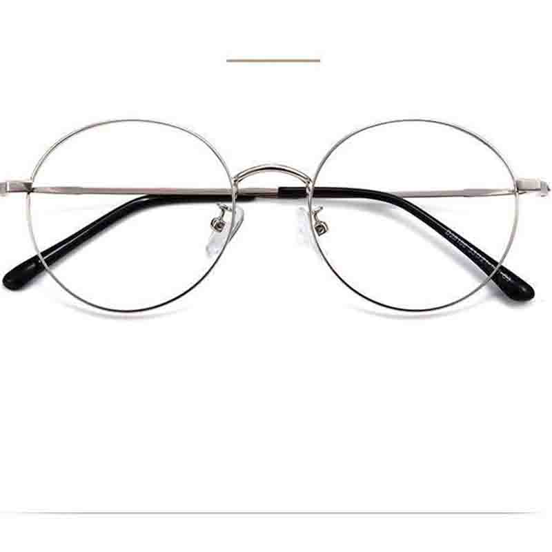 Metal Round Frame Glasses WomanMen Anti Blue Light Glasses Gold Optical Eyeglasses Frame Computer Glasses Transparent Clear Lens