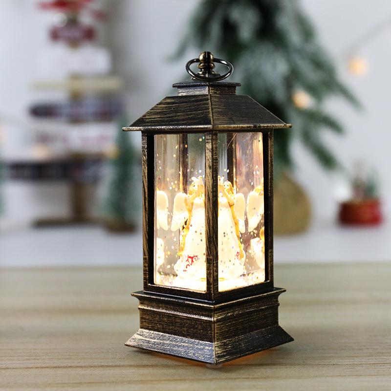 Christmas Santa Claus Crystal Lantern & Ornament