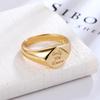 High-End Women's English Letter Seal Ring - Mature Style Pinky Jewelry