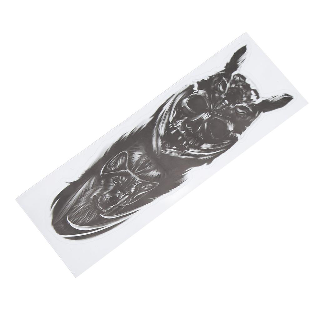 2Pcs Motorcycle Shock Sticker Paper Universal Modification Stickers Strong StickinessSkull Wolf