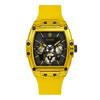 Phoenix Multi-Function Men's Quartz Watch Yellow Silicone Strap And Black Tonneau Dial Casual Watch For Daily Street Style SportyGift