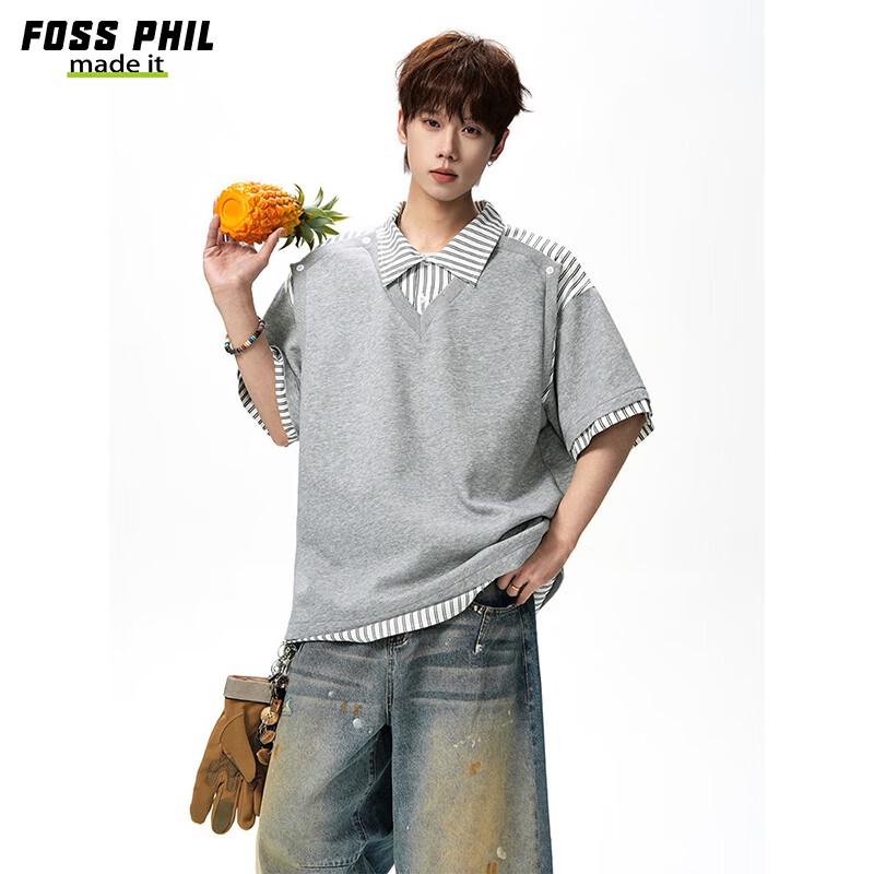 Foss Phil Men's Faux Two-Piece Polo T-Shirt DT6238