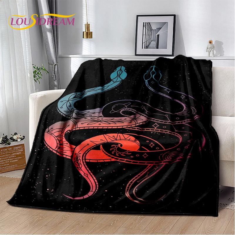 Gothic Horrible Snake Serpent Soft Plush Blanket,Flannel Blanket Throw Blanket for Living Room Bedroom Bed Sofa Picnic Cover Kid