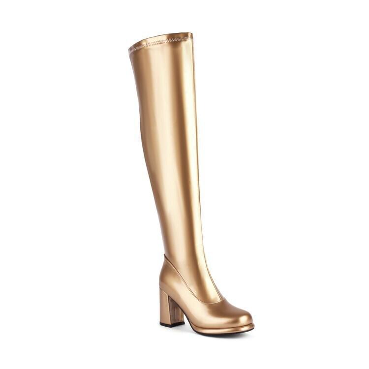 Sexy Boots European and American Style Thick Heel Long Tube Over the Knee  Boots Large Size