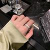 Korean Style Retro Three-Piece Adjustable Ring Set for Women - Fashionable Plain Band, Index Finger, and Open Rings - Trendy Student Hand Jewelry