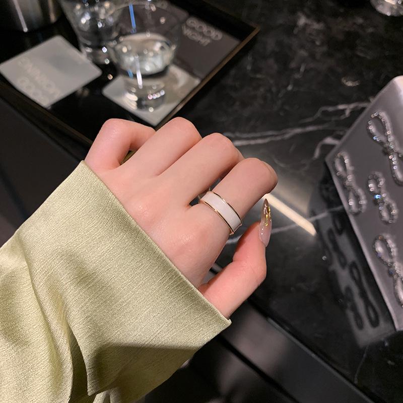 Korean Style Retro Three-Piece Adjustable Ring Set for Women - Fashionable Plain Band, Index Finger, and Open Rings - Trendy Student Hand Jewelry