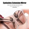 1pc Stainless Steel Makeup Mirror for Eyelash Extensions, Portable Handheld Mirror with Detachable Design, Polished Finish, Flower-Themed Frame